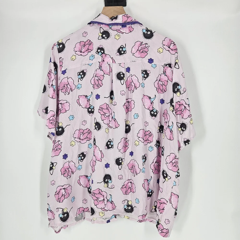 Her Universe Studio Ghibli Spirited Away Soot Sprites Button-Up Blouse NWT - Picture 9 of 11
